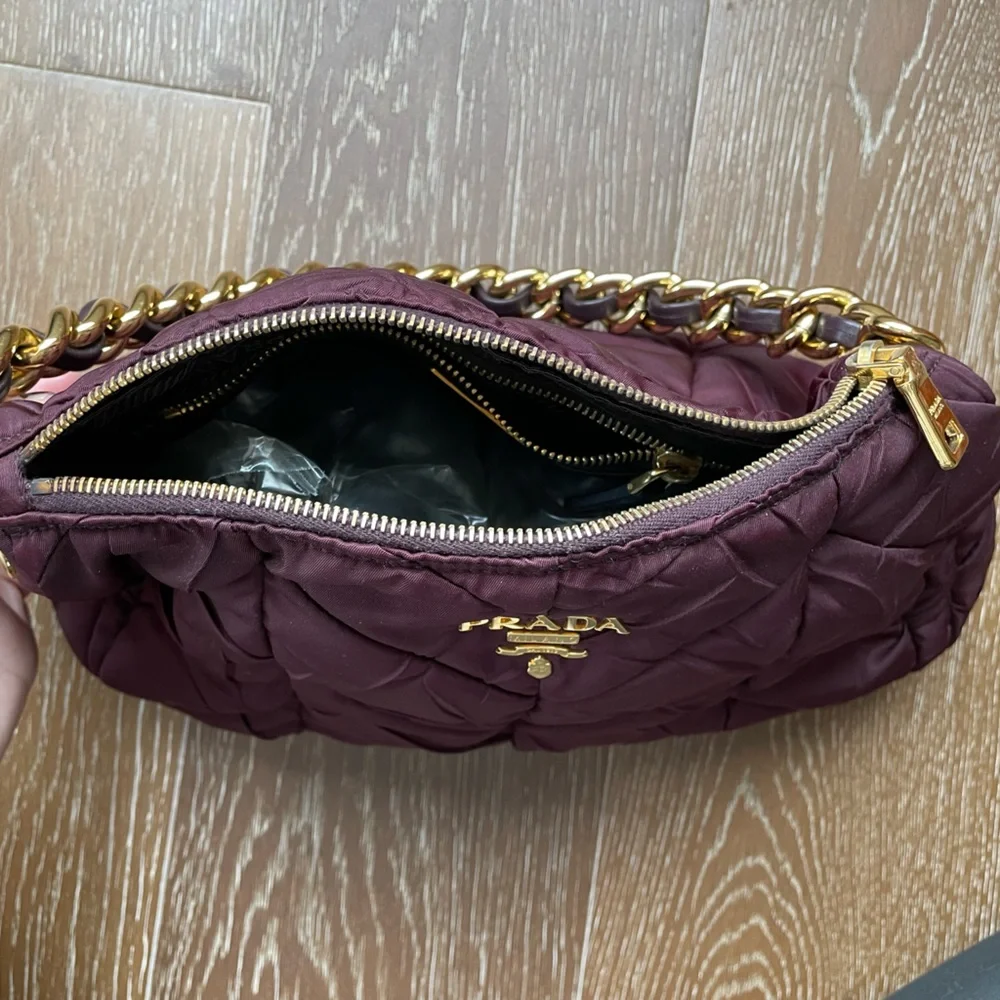 PRADA Eggplant Purple handle bag nylon - Picture 7 of 10